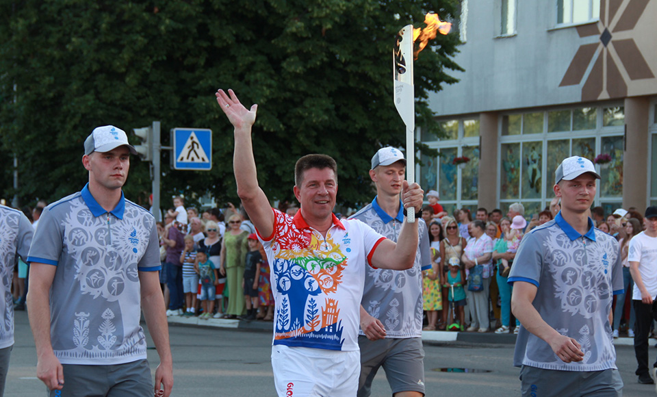 Солигорск принимал эстафету II Европейских игр «Пламя мира». Яркий фоторепортаж.
