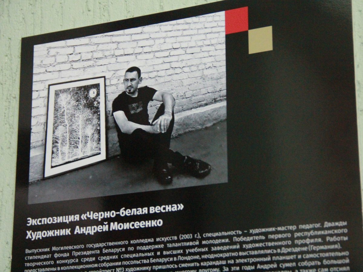 «Черно-белая весна». Во Дворце культуры можно увидеть выставку художника Андрея Моисеенко.